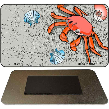 Crab And Seashells Novelty Metal Magnet M-2373