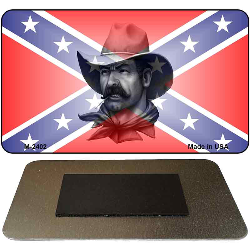 Confederate Cowboy Novelty Metal Magnet M-2402