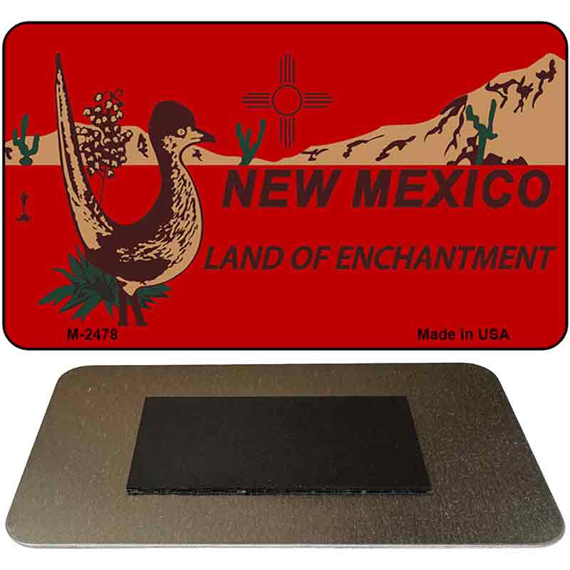 Roadrunner Red New Mexico Novelty Metal Magnet M-2478