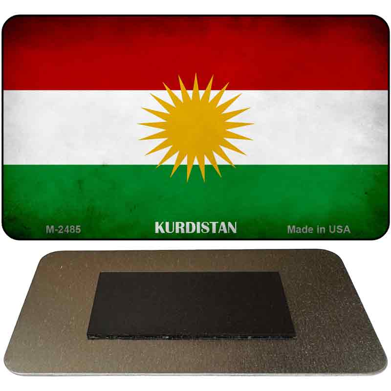 Kurdistan Flag Novelty Metal Magnet M-2485