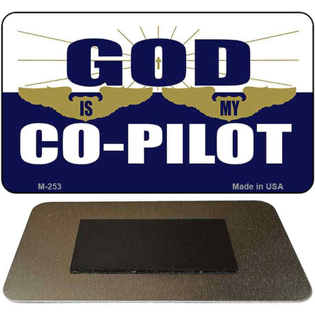 God Is My Pilot Novelty Metal Magnet M-253