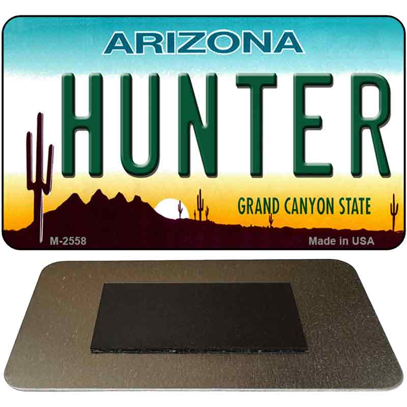 Hunter Arizona State License Plate Tag Magnet M-2558