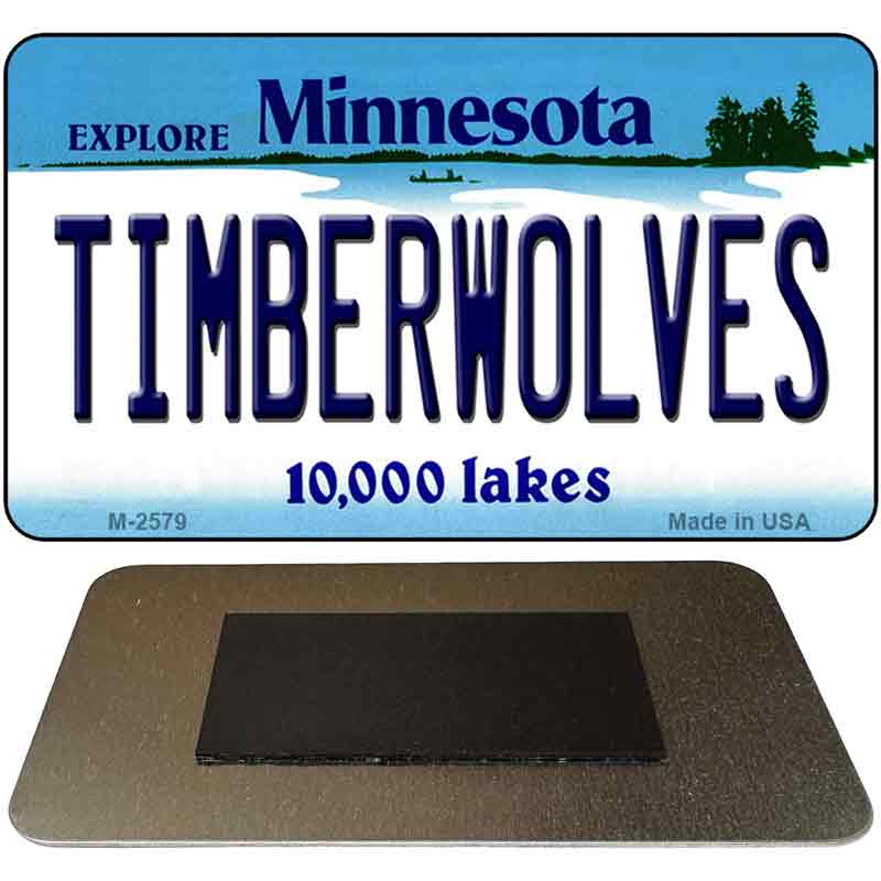 Timberwolves Minnesota State License Plate Tag Magnet M-2579