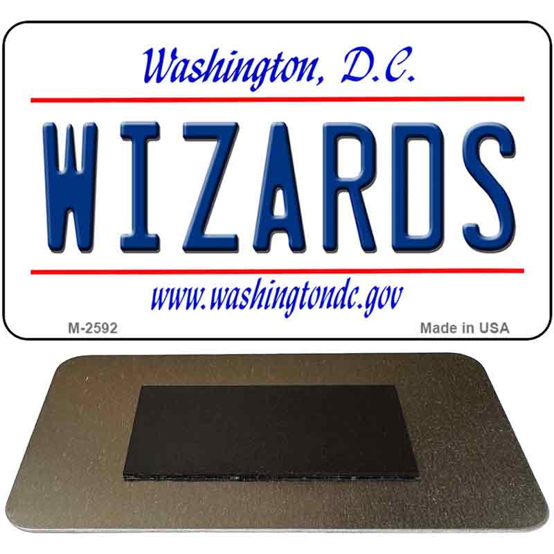 Wizards Washington DC State License Plate Tag Magnet M-2592