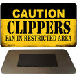 Caution Clippers Fan Area Novelty Metal Magnet M-2604