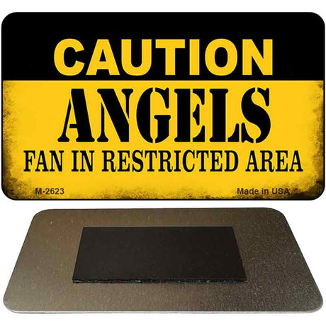 Caution Angels Fan Area Novelty Metal Magnet M-2623