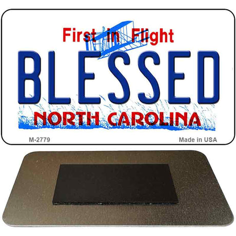 Blessed North Carolina State License Plate Tag Magnet M-2779