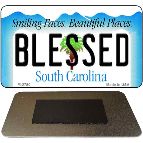 Blessed South Carolina State License Plate Tag Magnet M-2780