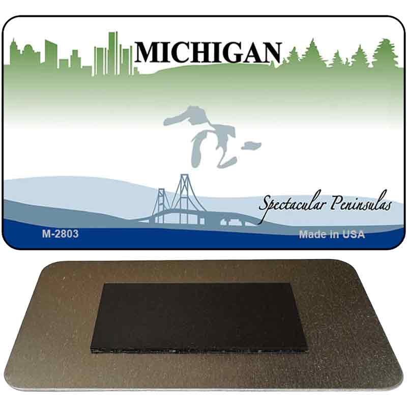 Michigan State Blank Novelty Metal Magnet M-2803