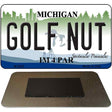 Golf Nut Michigan State License Plate Tag Novelty Magnet M-2806