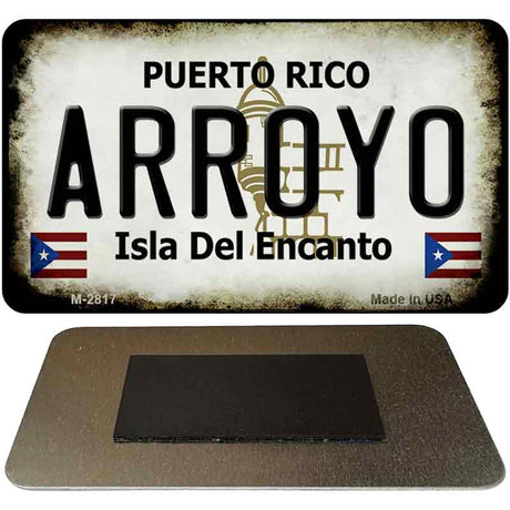 Arroyo Puerto Rico State License Plate Tag Magnet M-2817