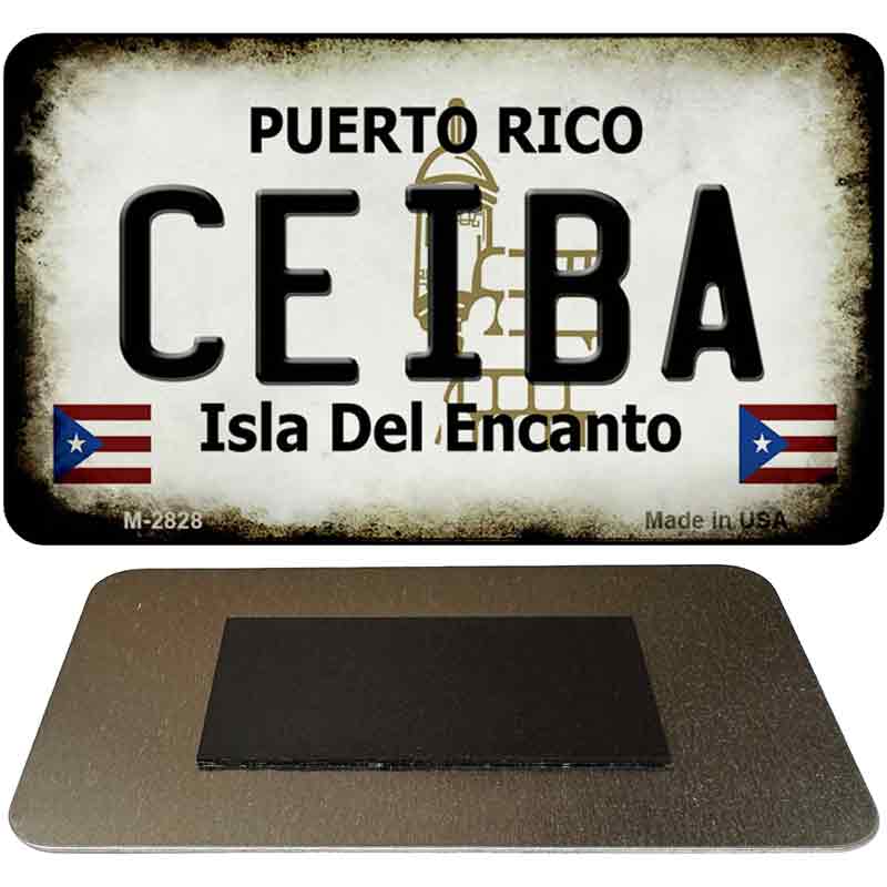 Ceiba Puerto Rico State License Plate Tag Magnet M-2828