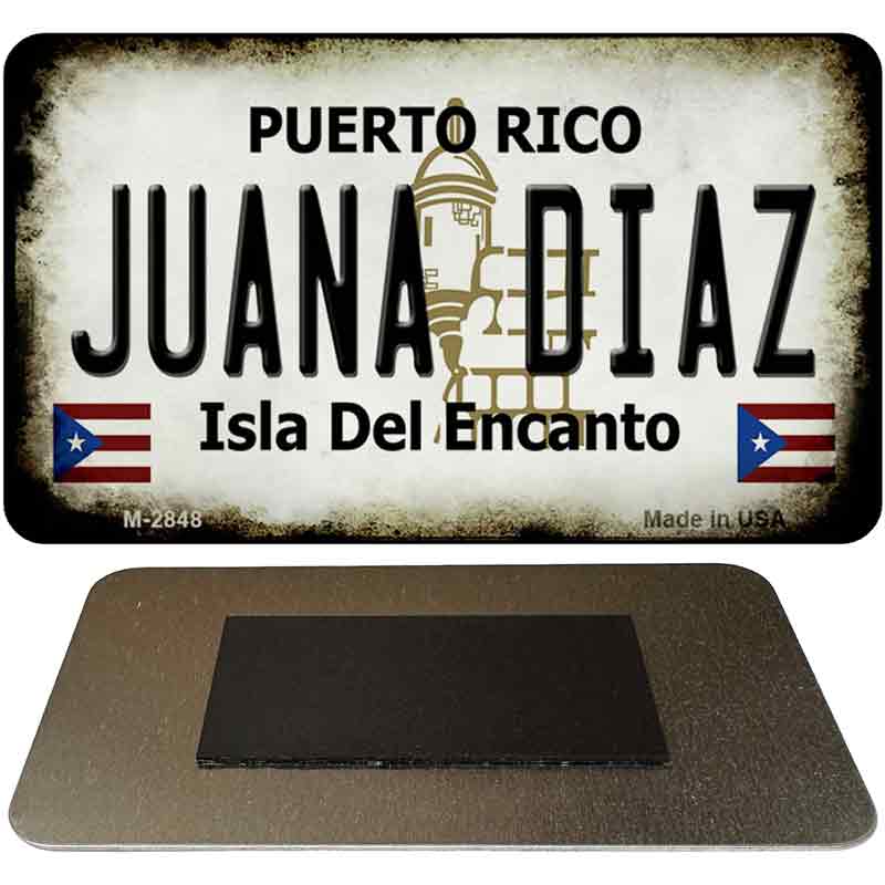 Juana Diaz Puerto Rico State License Plate Tag Magnet M-2848