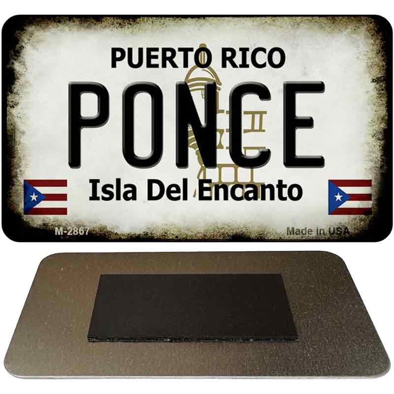 Ponce Puerto Rico State License Plate Tag Magnet M-2867