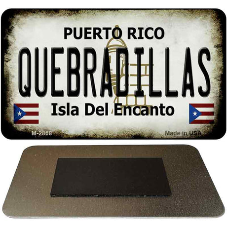 Quebradillas Puerto Rico State License Plate Tag Magnet M-2868