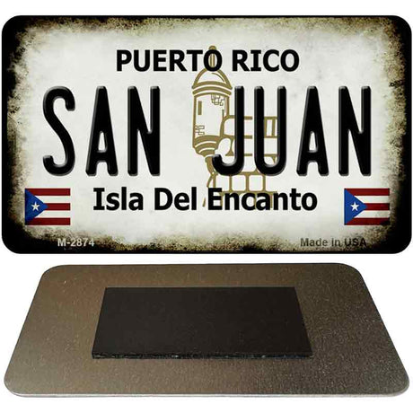 San Juan Puerto Rico State License Plate Tag Magnet M-2874