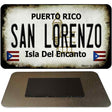 San Lorenzo Puerto Rico State License Plate Tag Magnet M-2875