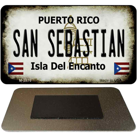 San Sebastian Puerto Rico State License Plate Tag Magnet M-2876