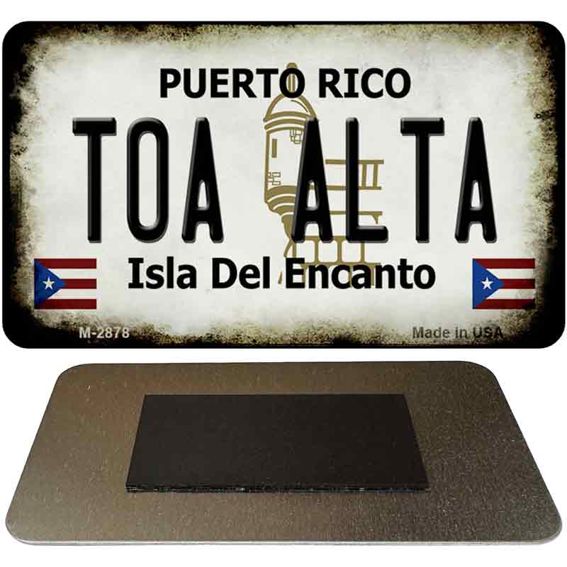 Toa Alta Puerto Rico State License Plate Tag Magnet M-2878