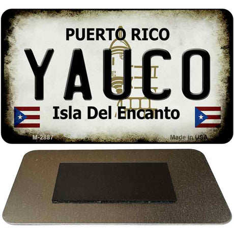 Yauco Puerto Rico State License Plate Tag Magnet M-2887