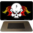 Skull Flame Novelty Metal Magnet M-328