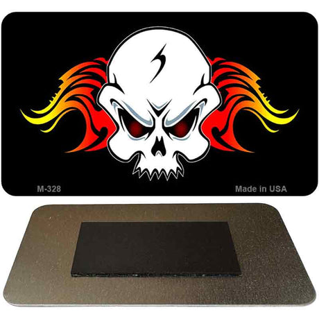 Skull Flame Novelty Metal Magnet M-328