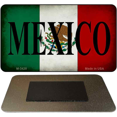 Mexico With Flag Novelty Metal Magnet M-3428