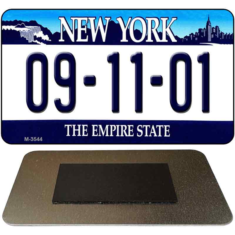 09-11-01 New York State License Plate Tag Magnet M-3544