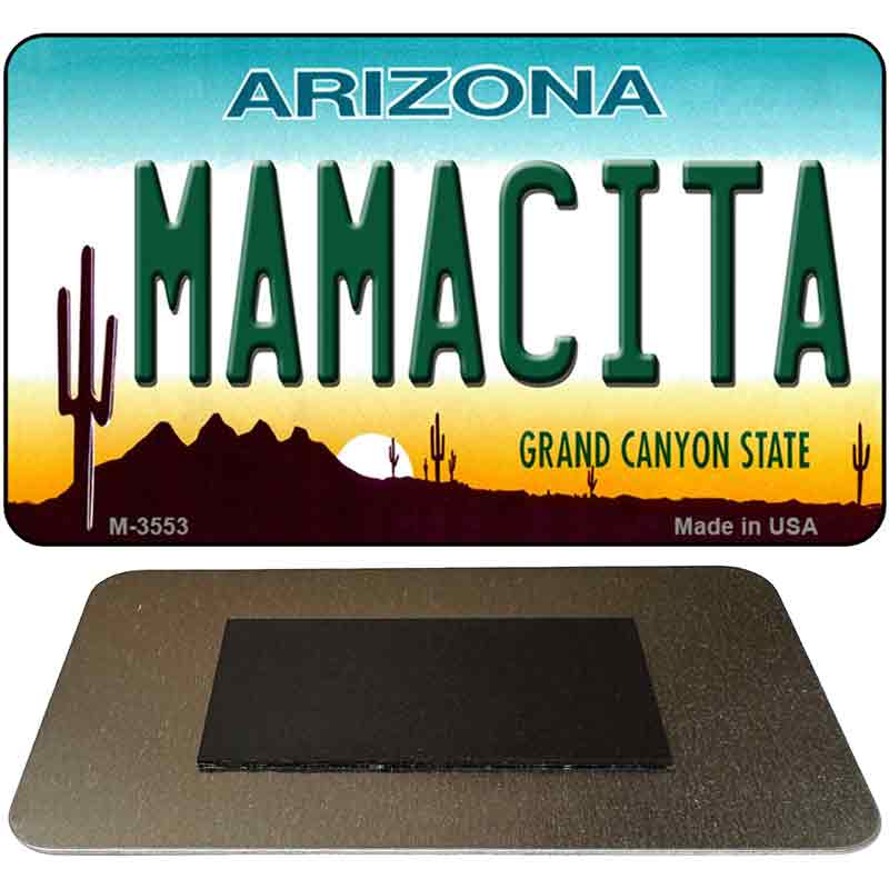 Mamacita Arizona State License Plate Tag Magnet M-3553