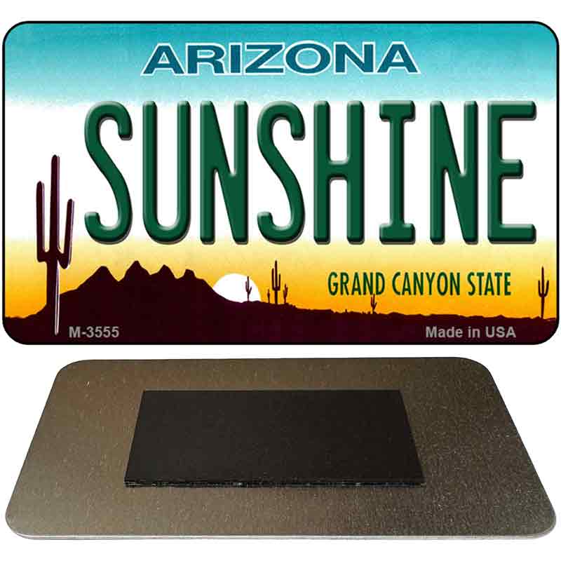 Sunshine Arizona State License Plate Tag Magnet M-3555