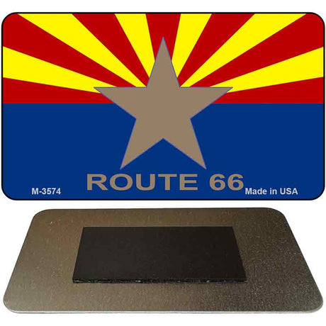 AZ Flag With Route 66 Novelty Metal Magnet M-3574