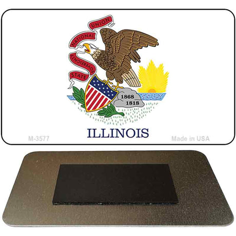 Illinois State Flag Novelty Metal Magnet M-3577