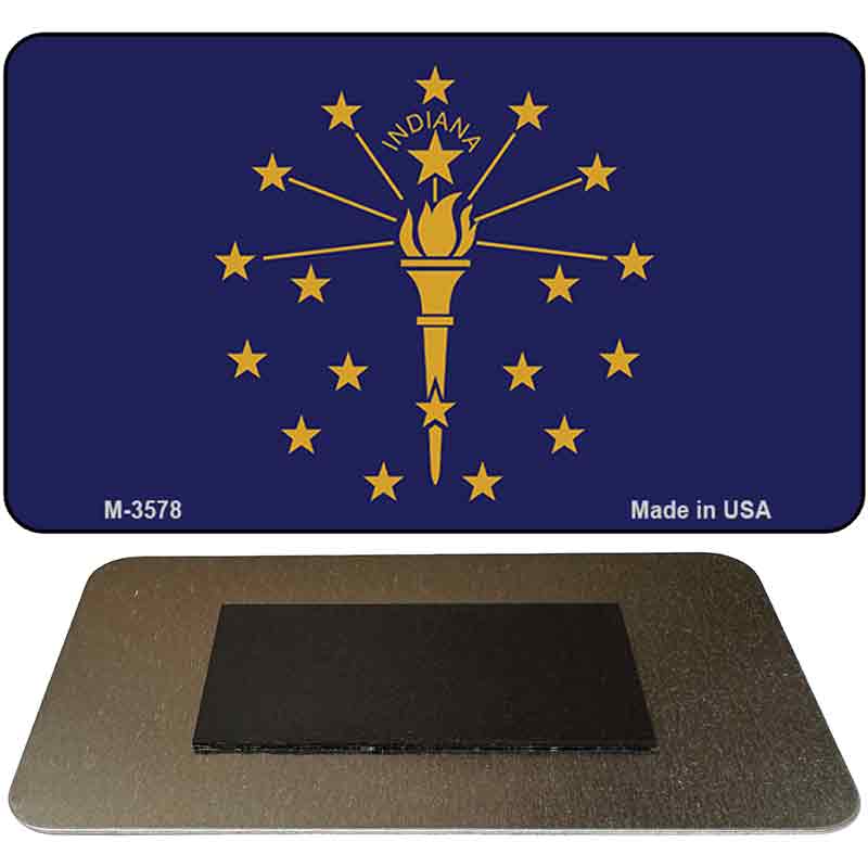 Indiana State Flag Novelty Metal Magnet M-3578