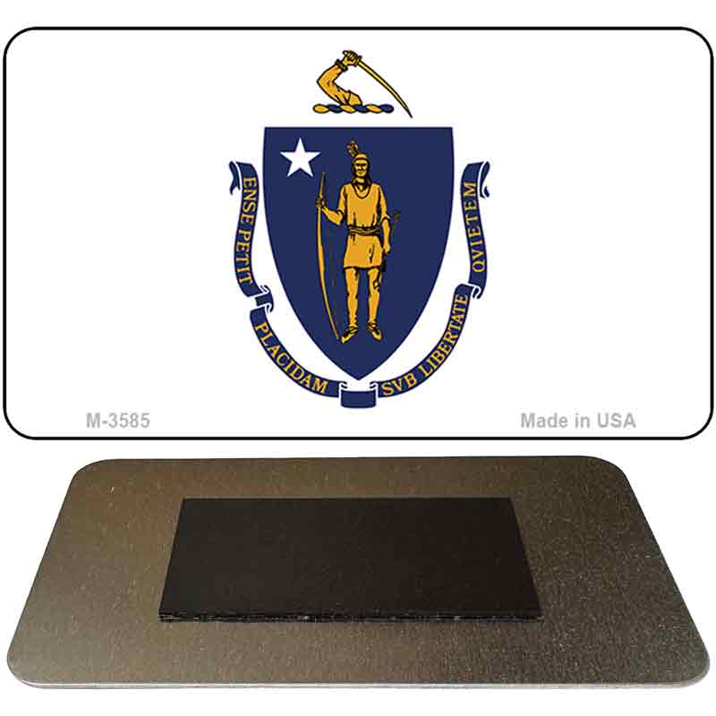 Massachusetts State Flag Novelty Metal Magnet M-3585