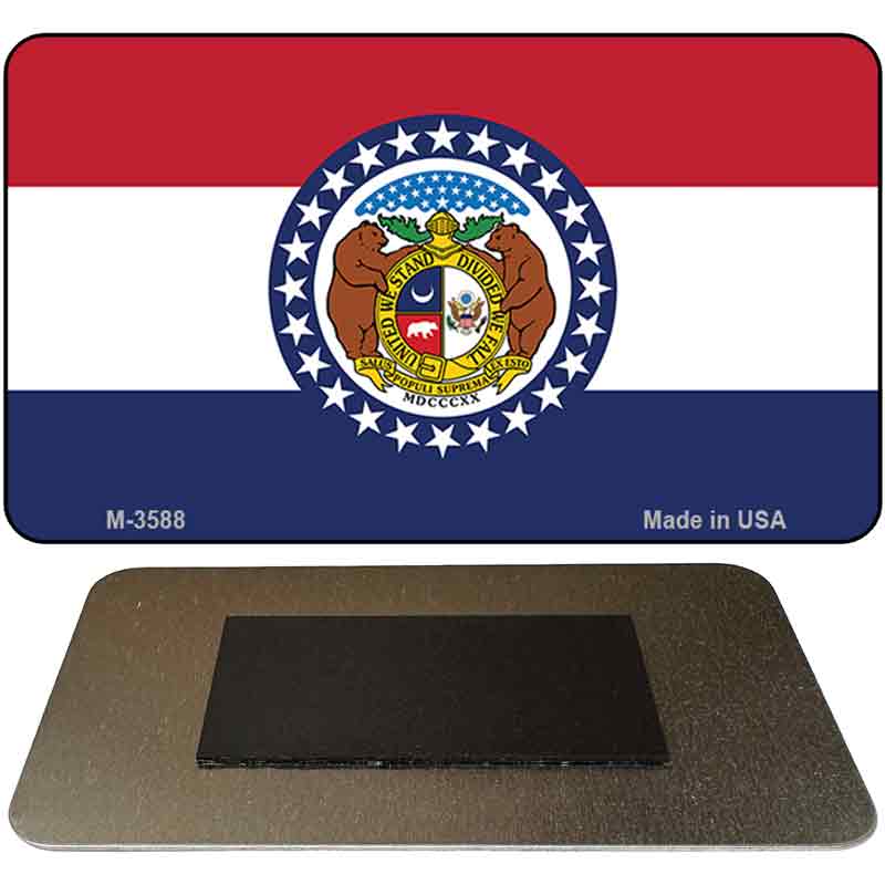 Missouri State Flag Novelty Metal Magnet M-3588