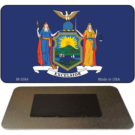 New York State Flag Novelty Metal Magnet M-3594