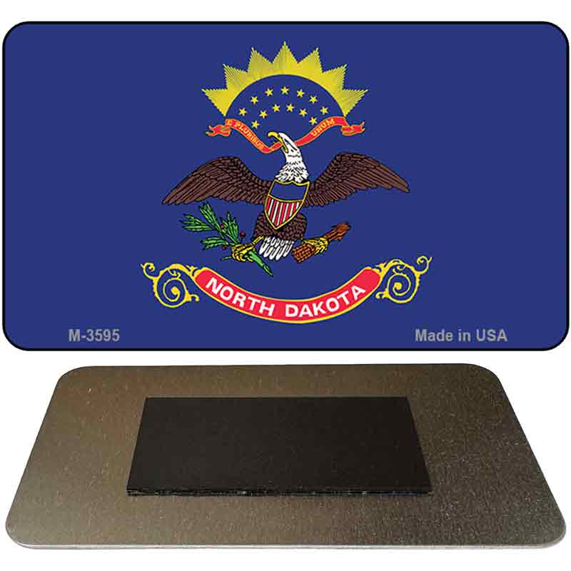 North Dakota State Flag Novelty Metal Magnet M-3595