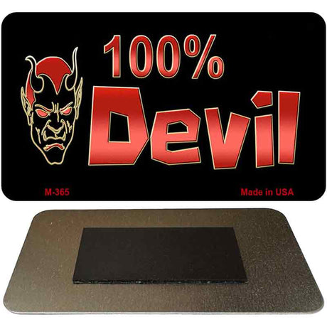 100% Devil Novelty Metal Magnet M-365