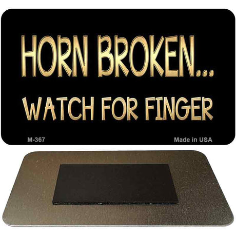 Horn Broken Novelty Metal Magnet M-367