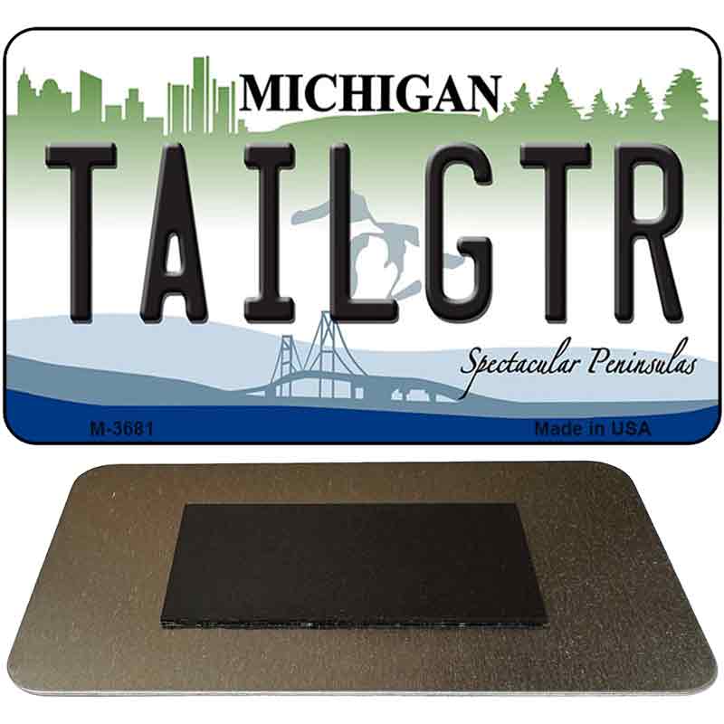 Tailgtr Michigan State License Plate Tag Novelty Magnet M-3681