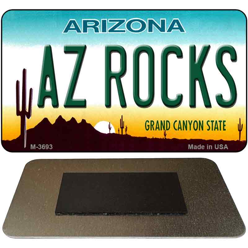 AZ Rocks Arizona State License Plate Tag Magnet M-3693