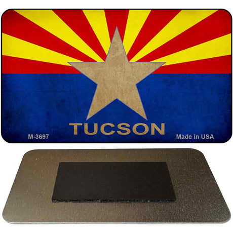 Tucson Arizona Flag Novelty Metal Magnet M-3697