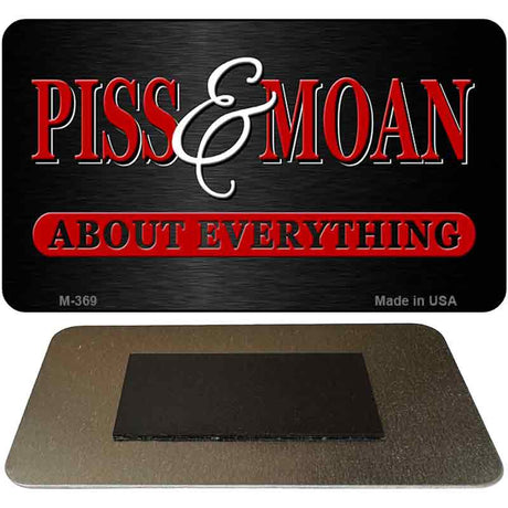 Piss and Moan Novelty Metal Magnet M-369