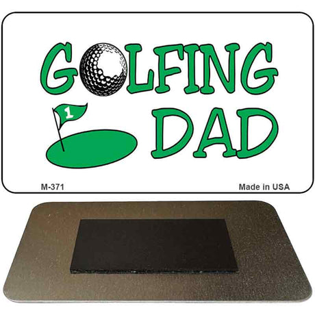 Golfing Dad Novelty Metal Magnet M-371