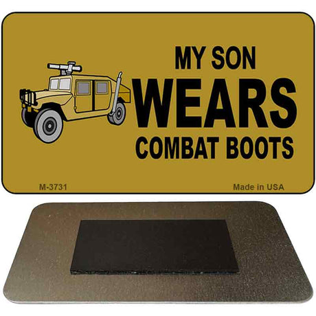 Son Wears Combat Boots Novelty Metal Magnet M-3731