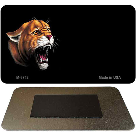 Cougar Offset Novelty Metal Magnet M-3472