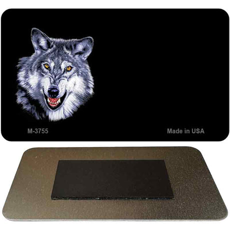 Wolf Offset Novelty Metal Magnet M-3755