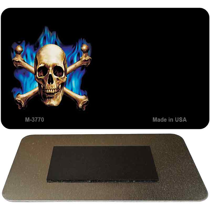 Skull Offset Novelty Metal Magnet M-3770