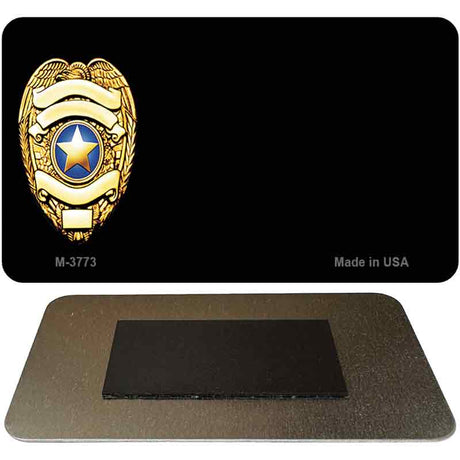 Police Badge Offset Novelty Metal Magnet M-3773