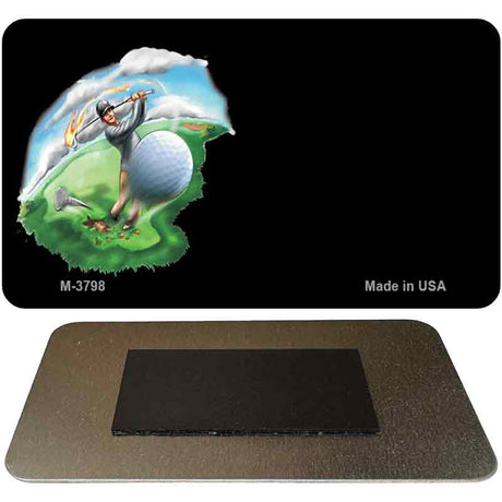 Golf Offset Novelty Metal Magnet M-3798